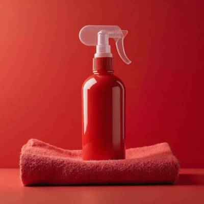 Wall-mounted hand soap and sanitiser dispensers in use