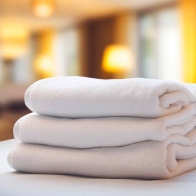 Fresh towels from laundry
